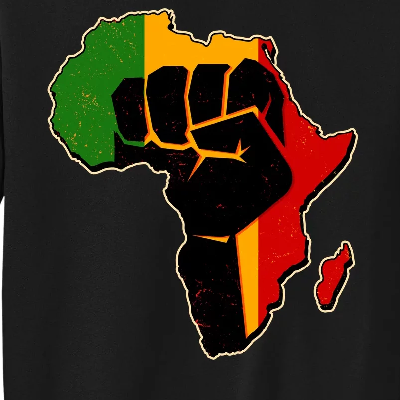 African Black Power Fist Tall Sweatshirt