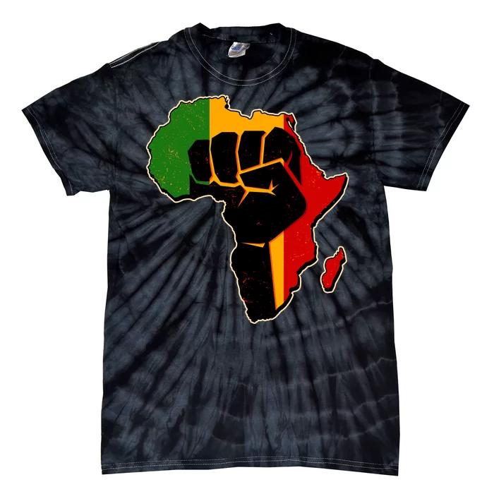 African Black Power Fist Tie-Dye T-Shirt