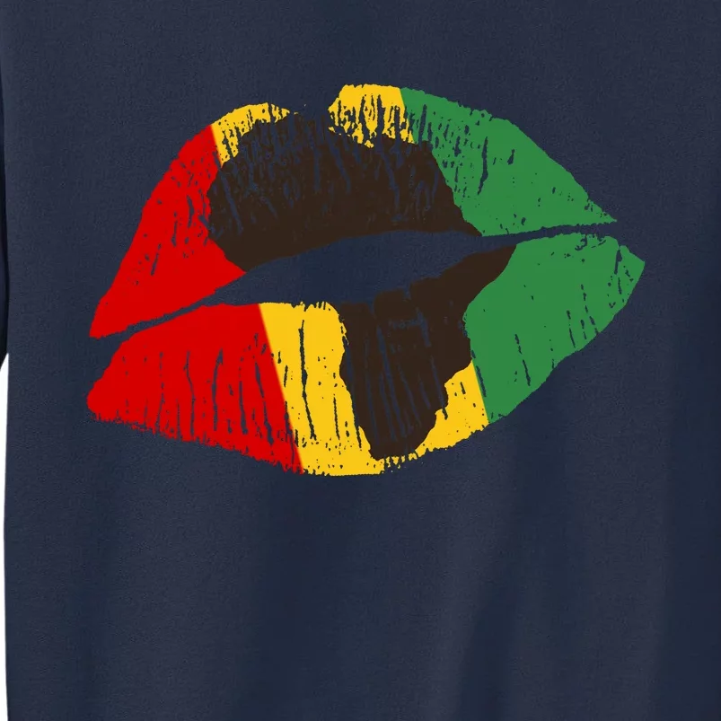 African Colors Lipstick Print Sweatshirt