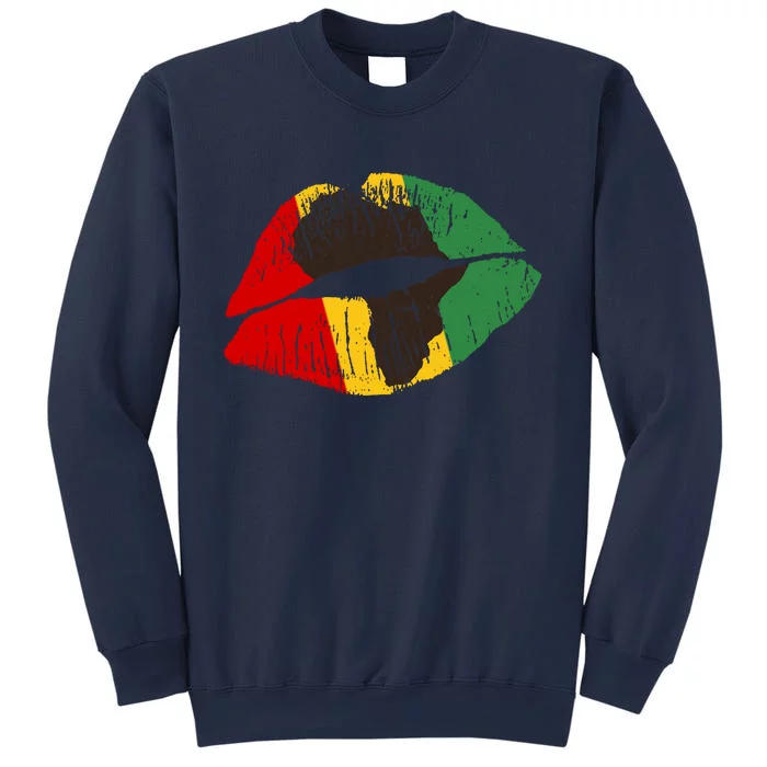 African Colors Lipstick Print Sweatshirt