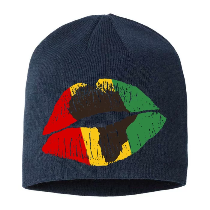 African Colors Lipstick Print 8 1/2in Sustainable Knit Beanie