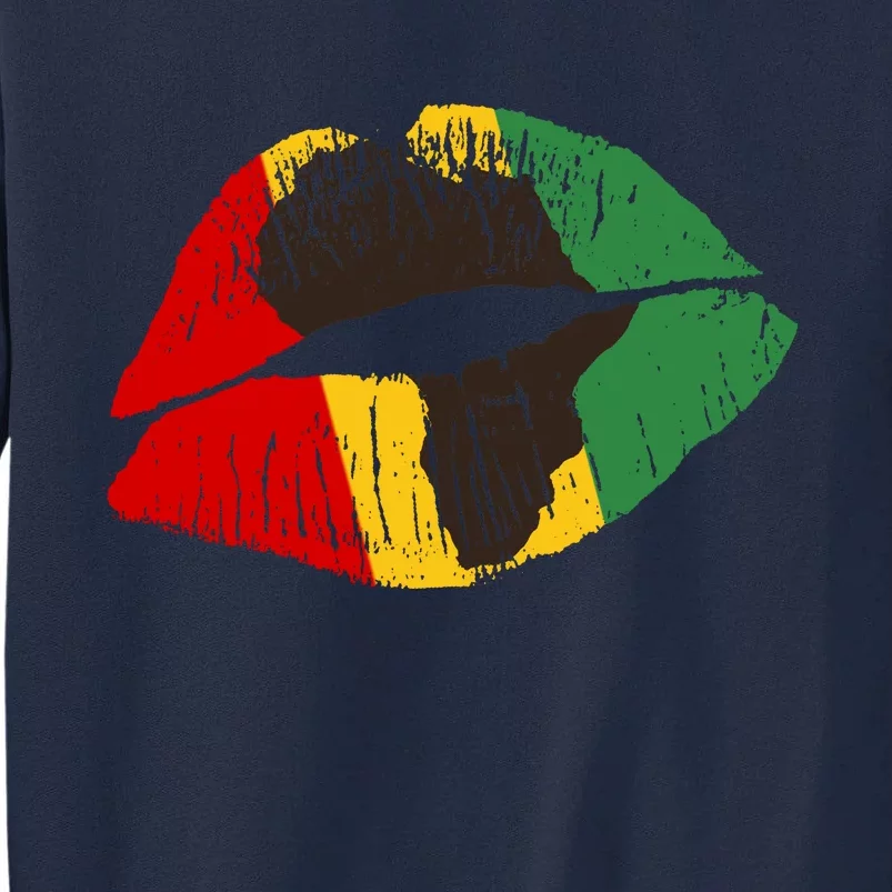 African Colors Lipstick Print Tall Sweatshirt