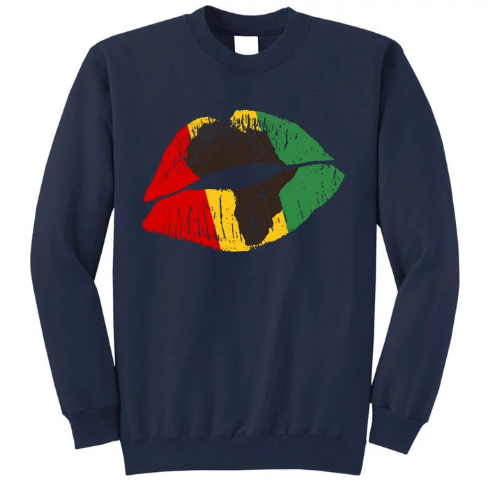 African Colors Lipstick Print Tall Sweatshirt