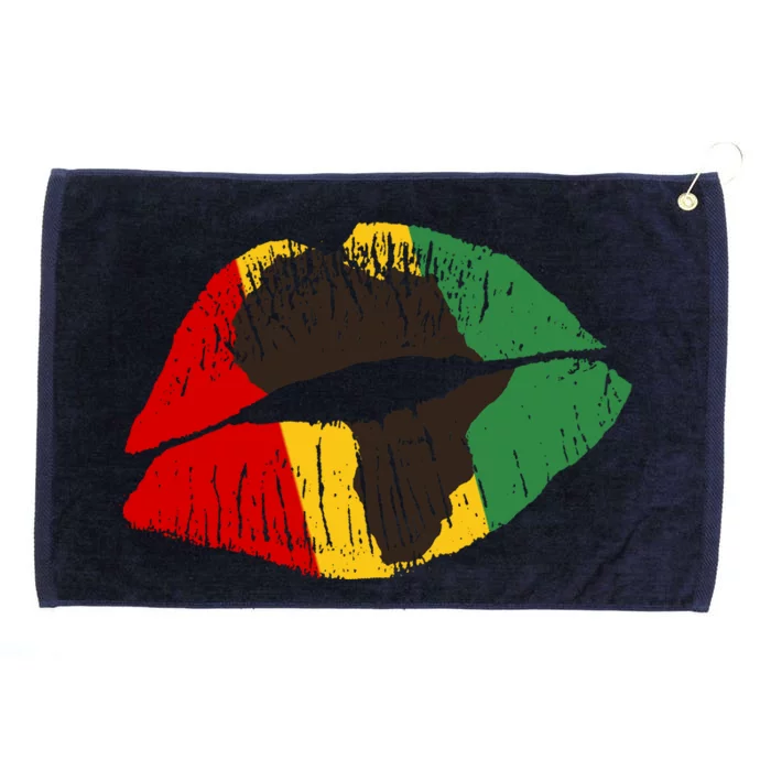 African Colors Lipstick Print Grommeted Golf Towel