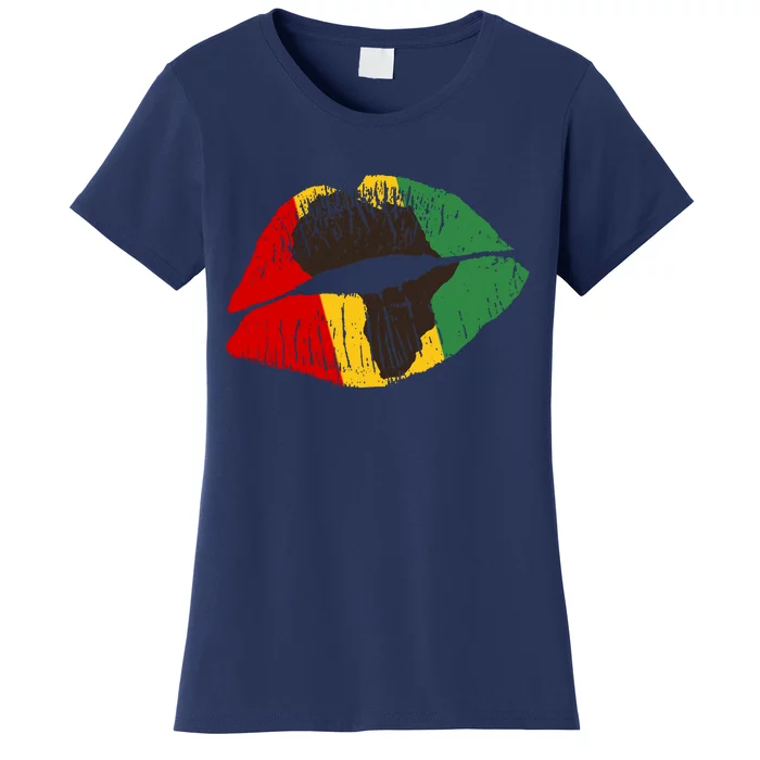 African Colors Lipstick Print Women's T-Shirt