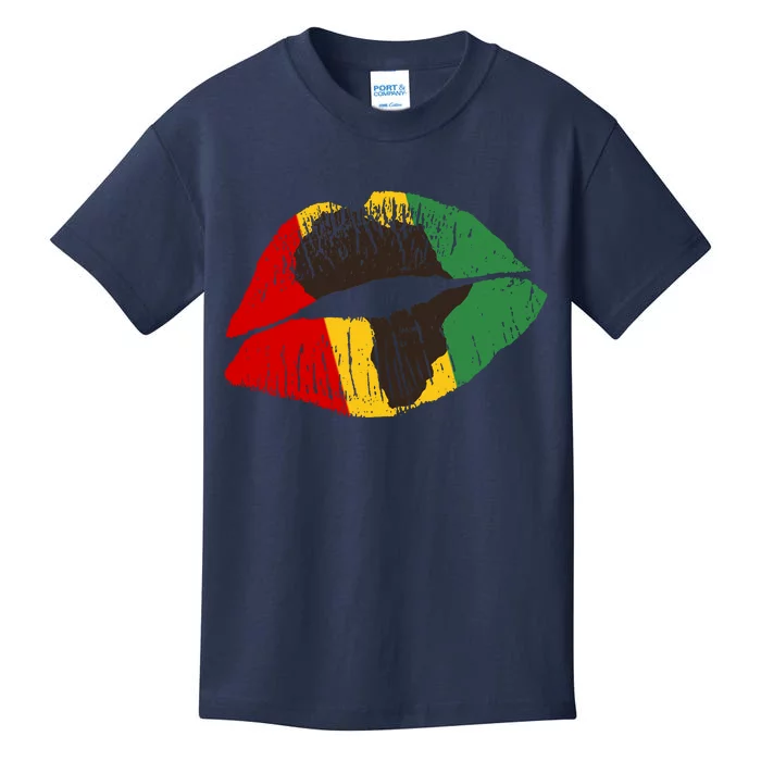 African Colors Lipstick Print Kids T-Shirt