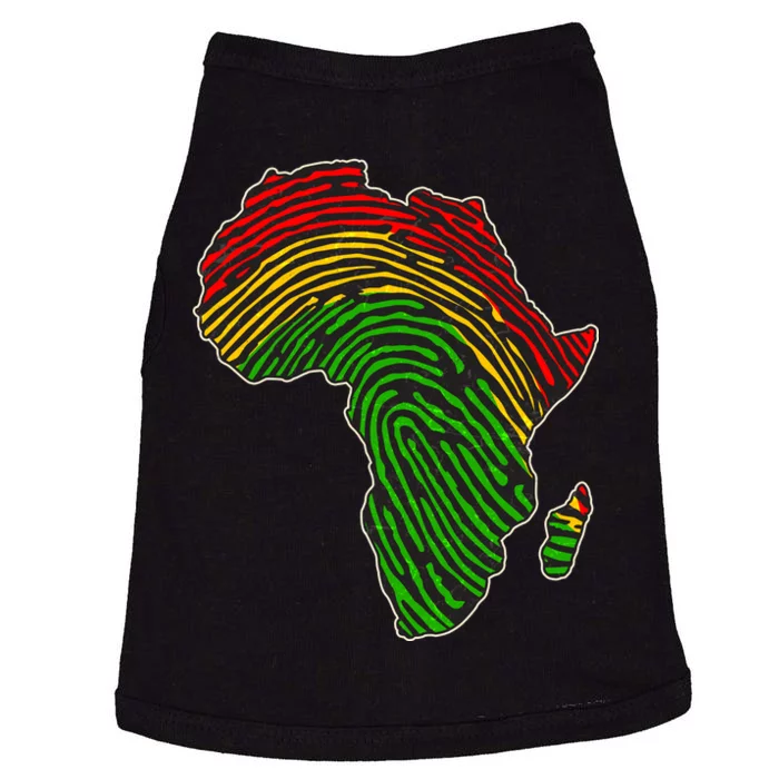 African Flag Colors Fingerprint Doggie Tank