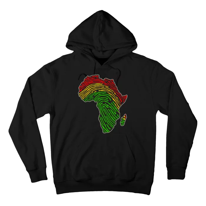 African Flag Colors Fingerprint Hoodie