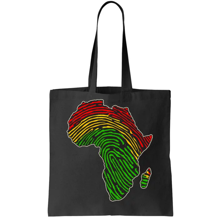 African Flag Colors Fingerprint Tote Bag