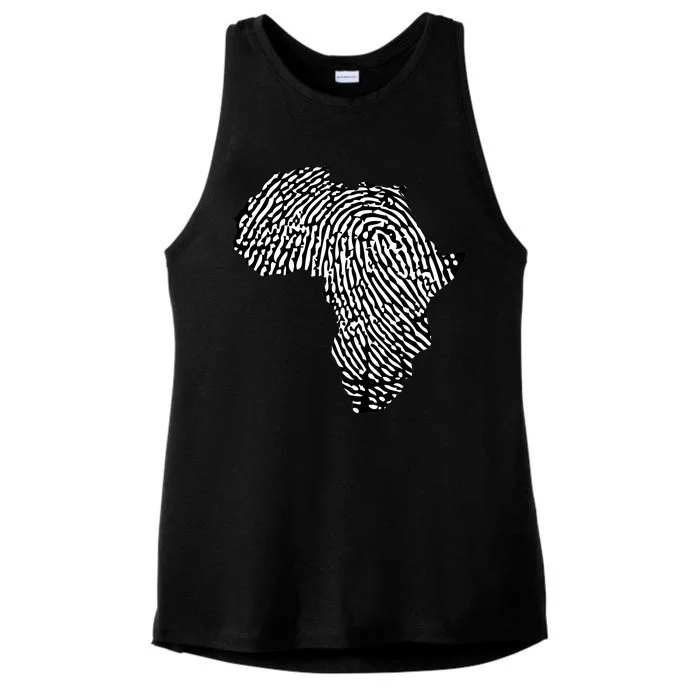 African Heritage Map Ladies Tri-Blend Wicking Tank