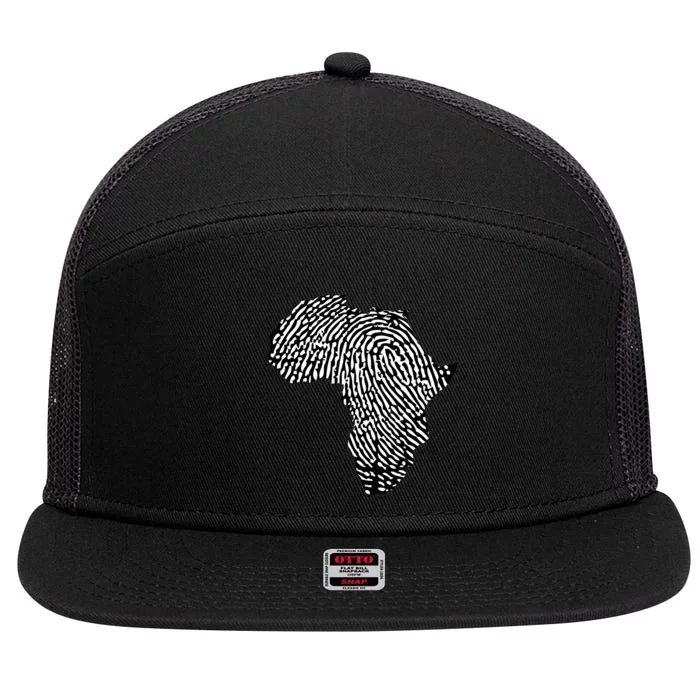 African Heritage Map 7 Panel Mesh Trucker Snapback Hat