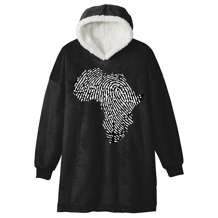 African Heritage Map Hooded Wearable Blanket