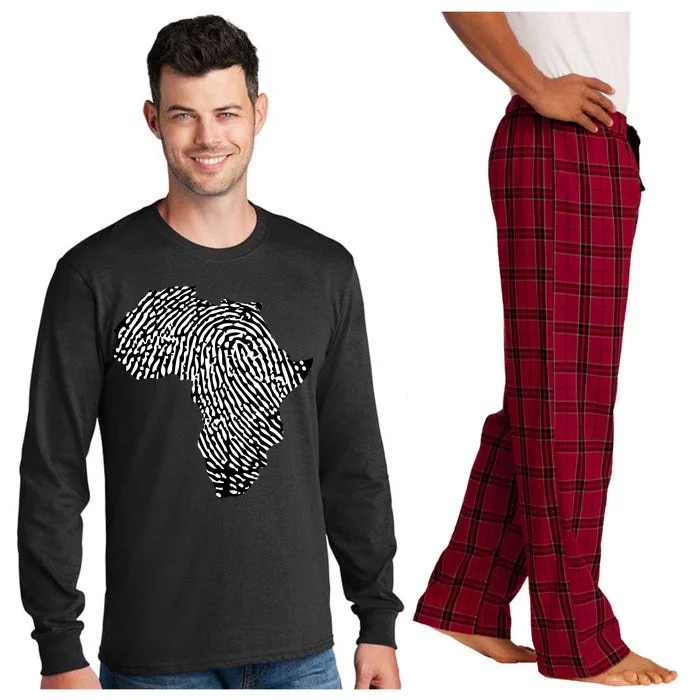 African Heritage Map Long Sleeve Pajama Set