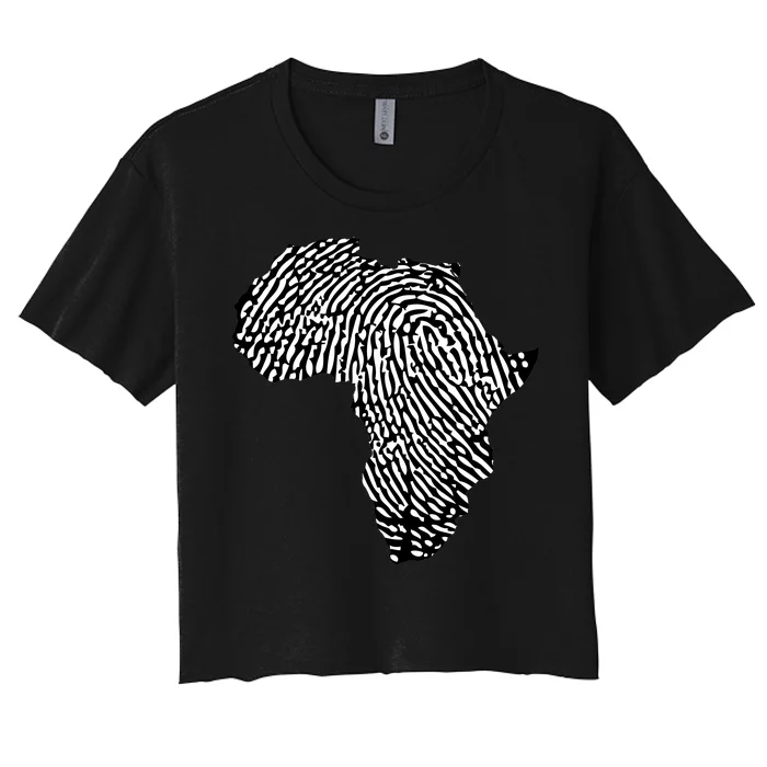 African Heritage Map Women's Crop Top Tee