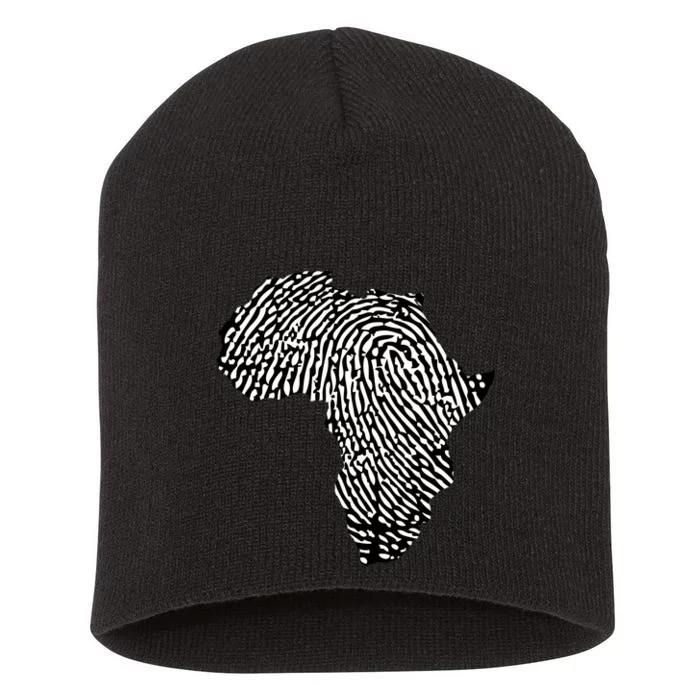 African Heritage Map Short Acrylic Beanie