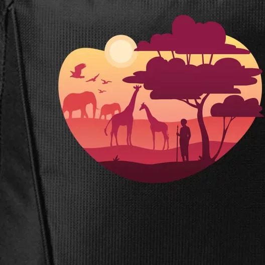 African Landscape City Backpack