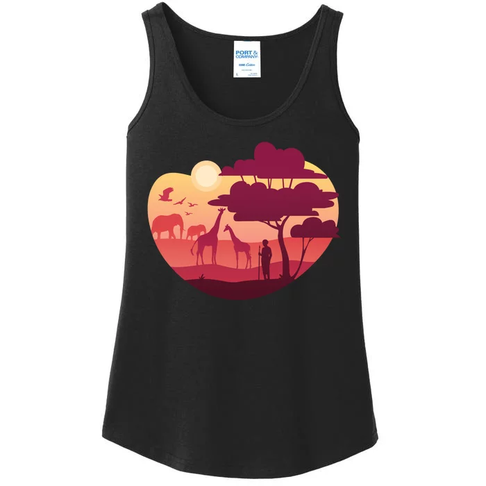 African Landscape Ladies Essential Tank