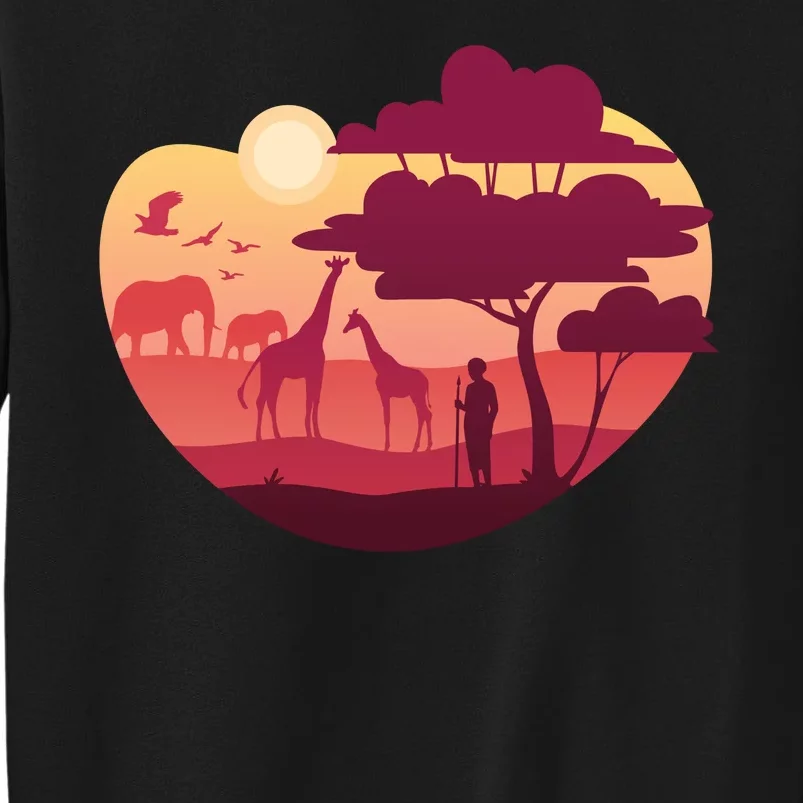 African Landscape Tall Sweatshirt