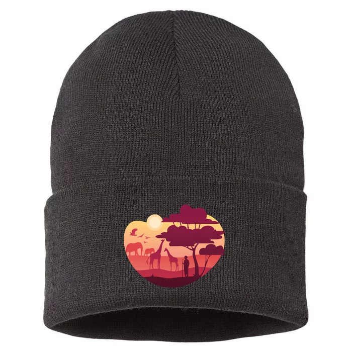 African Landscape Sustainable Knit Beanie