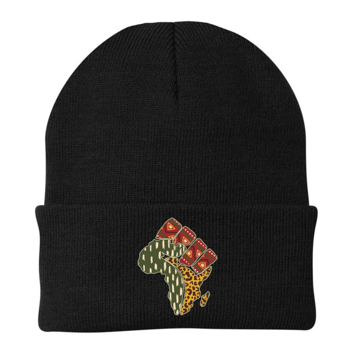 African Patterns Protest Fist Knit Cap Winter Beanie