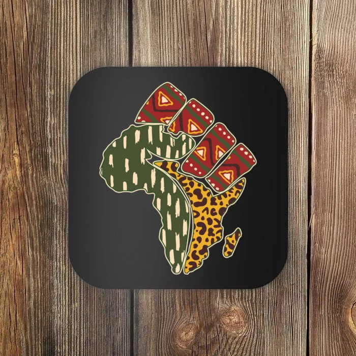 African Patterns Protest Fist Coaster