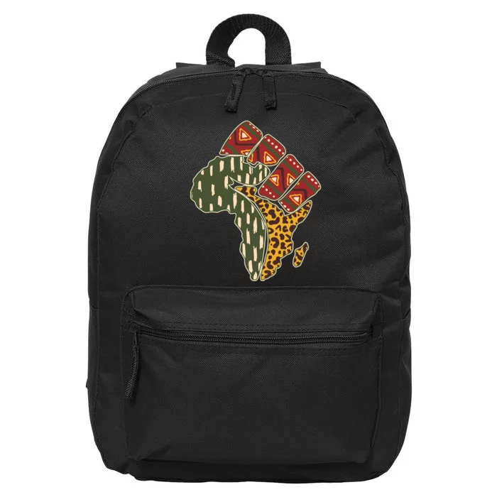 African Patterns Protest Fist 16 in Basic Backpack