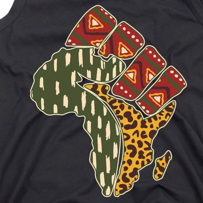 African Patterns Protest Fist Tank Top