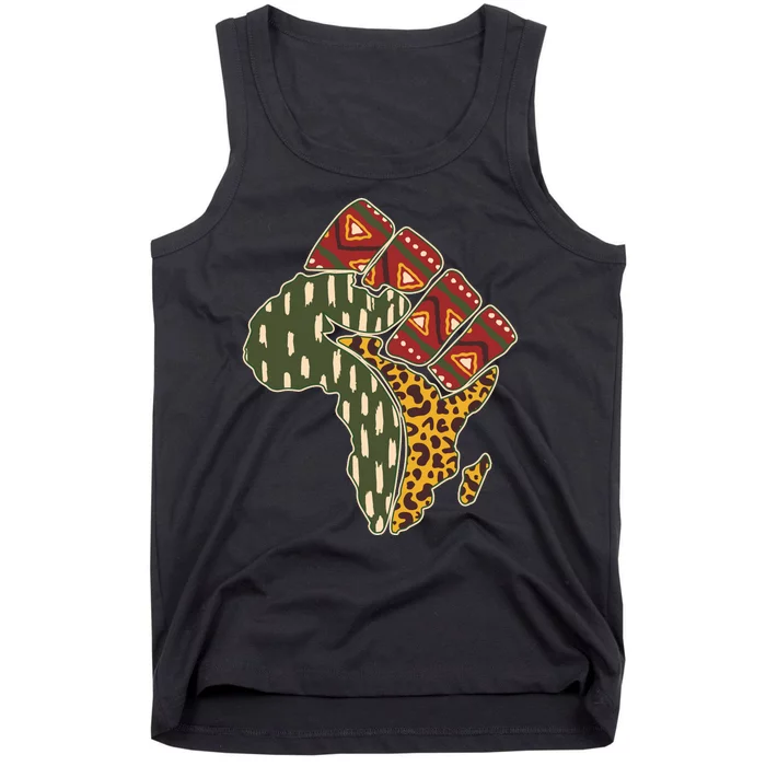 African Patterns Protest Fist Tank Top