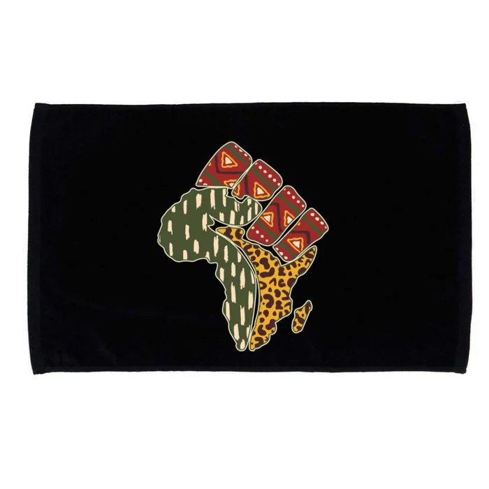 African Patterns Protest Fist Microfiber Hand Towel