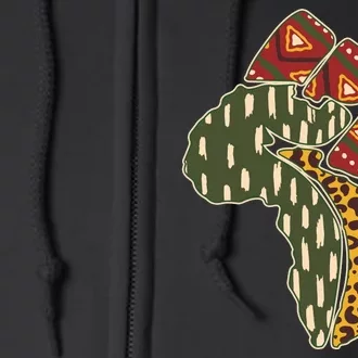 African Patterns Protest Fist Full Zip Hoodie