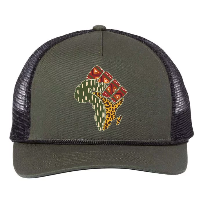 African Patterns Protest Fist Retro Rope Trucker Hat Cap