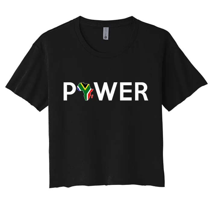 African Power Women's Crop Top Tee