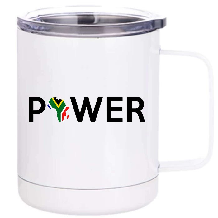 African Power Front & Back 12oz Stainless Steel Tumbler Cup