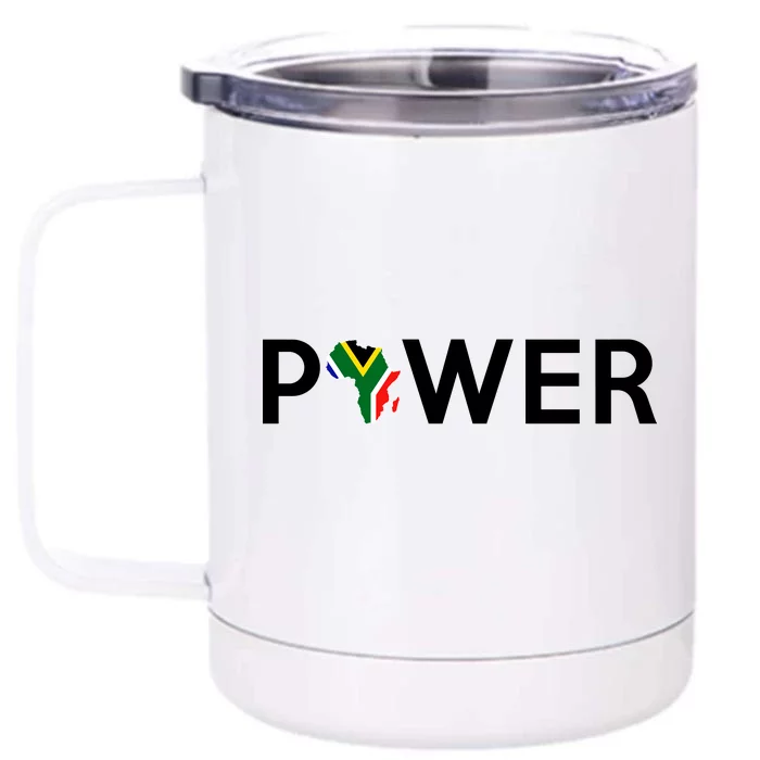 African Power Front & Back 12oz Stainless Steel Tumbler Cup