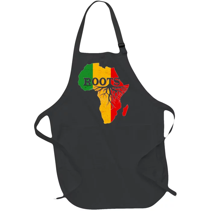 African Roots Black History Month Full-Length Apron With Pocket