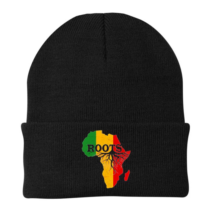 African Roots Black History Month Knit Cap Winter Beanie