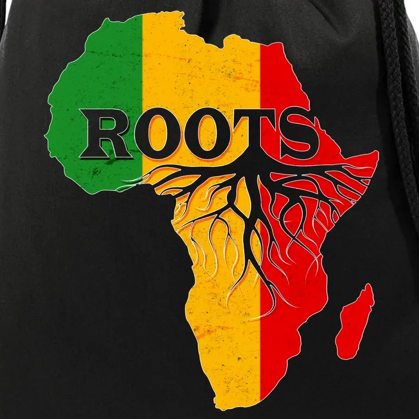 African Roots Black History Month Drawstring Bag