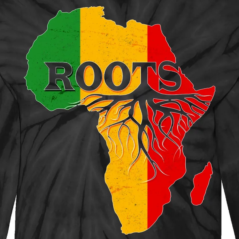 African Roots Black History Month Tie-Dye Long Sleeve Shirt