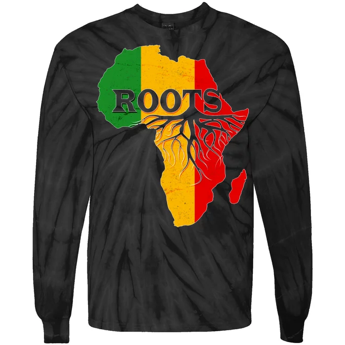 African Roots Black History Month Tie-Dye Long Sleeve Shirt