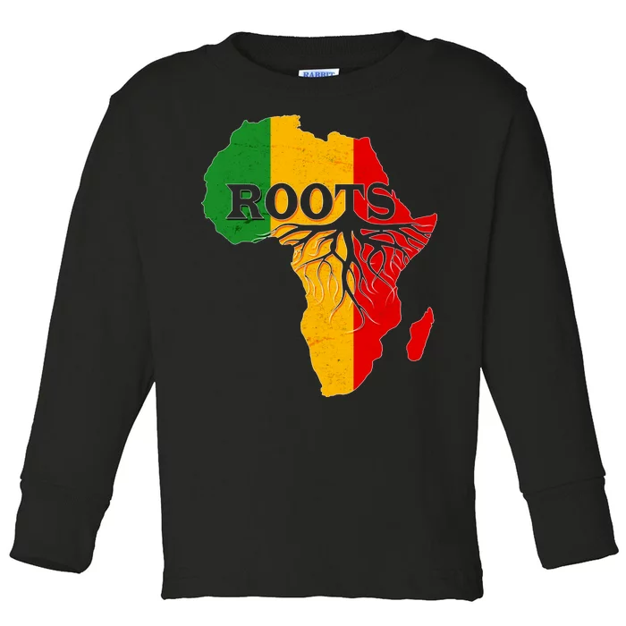 African Roots Black History Month Toddler Long Sleeve Shirt