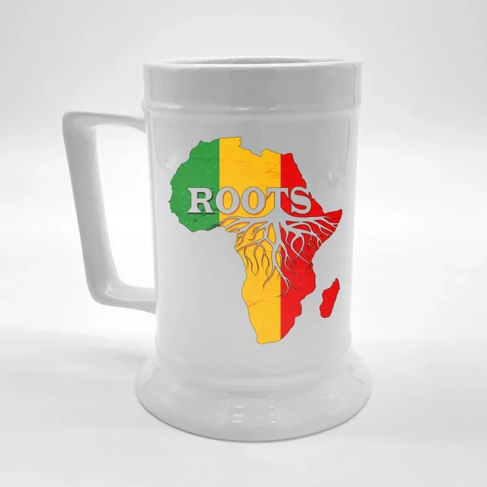 African Roots Black History Month Front & Back Beer Stein