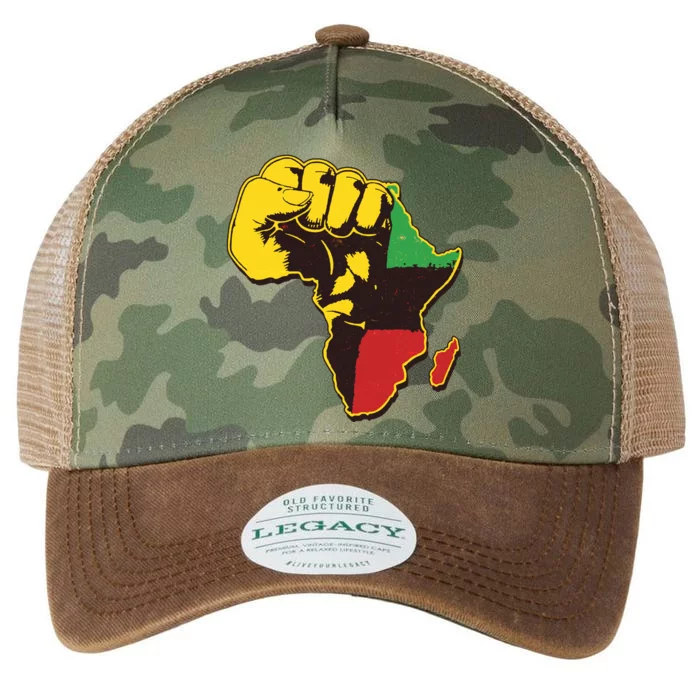 African Traditional Colors Protest Fist Legacy Tie Dye Trucker Hat