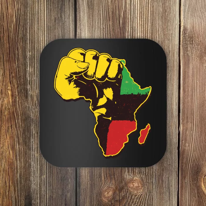 African Traditional Colors Protest Fist Coaster