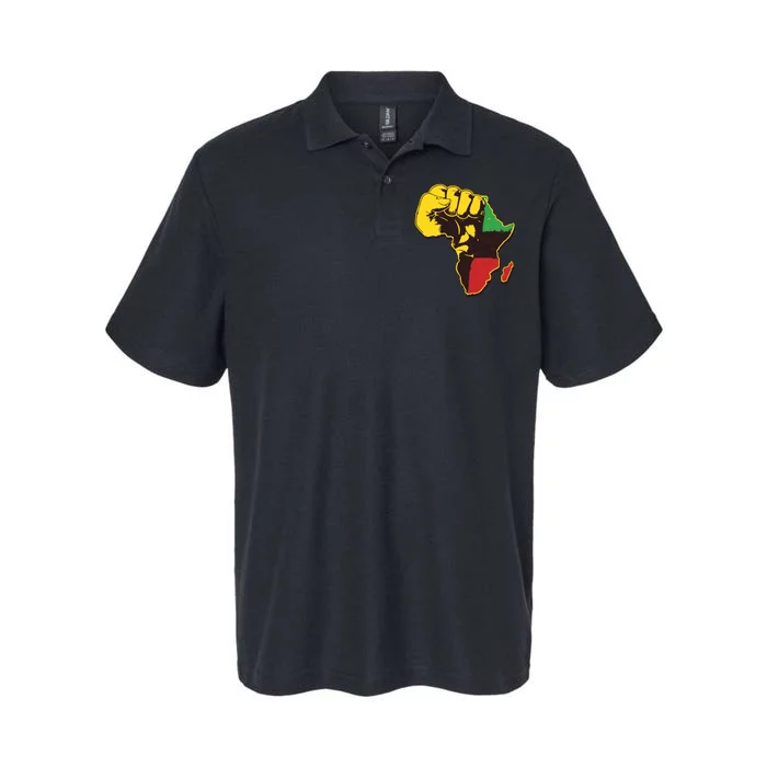 African Traditional Colors Protest Fist Softstyle Adult Sport Polo