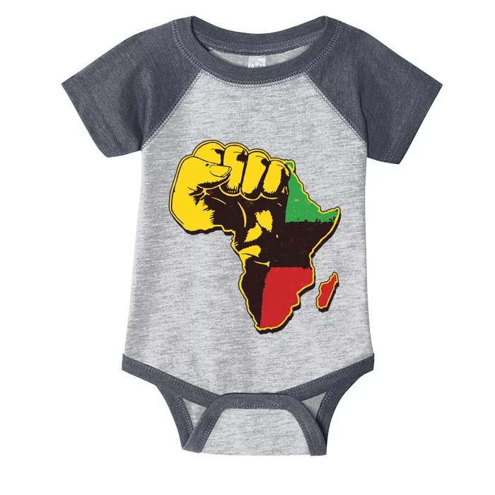 African Traditional Colors Protest Fist Infant Baby Jersey Bodysuit