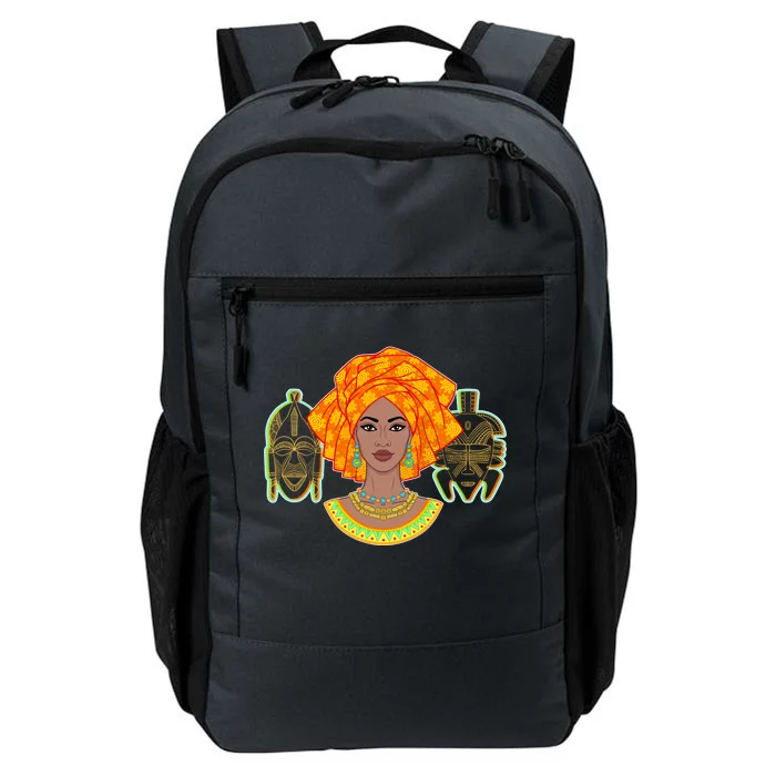 African Woman With Tribal Masks Daily Commute Backpack