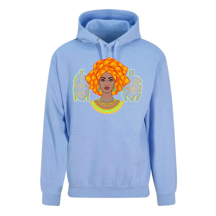 African Woman With Tribal Masks Unisex Surf Hoodie