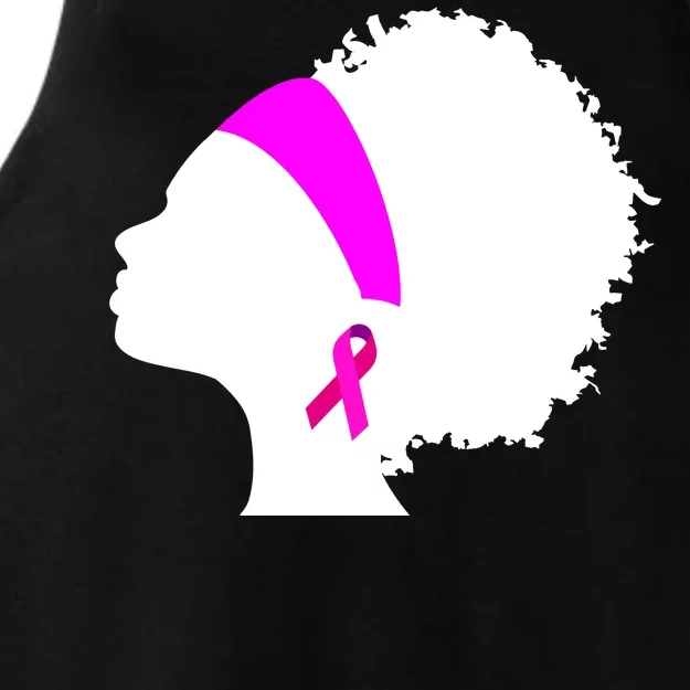 Afro Breast Cancer Awareness Ladies Tri-Blend Wicking Tank