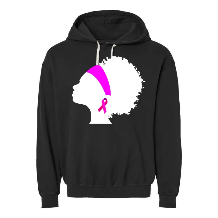 Afro Breast Cancer Awareness Garment-Dyed Fleece Hoodie