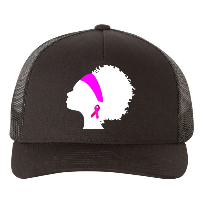 Afro Breast Cancer Awareness Yupoong Adult 5-Panel Trucker Hat